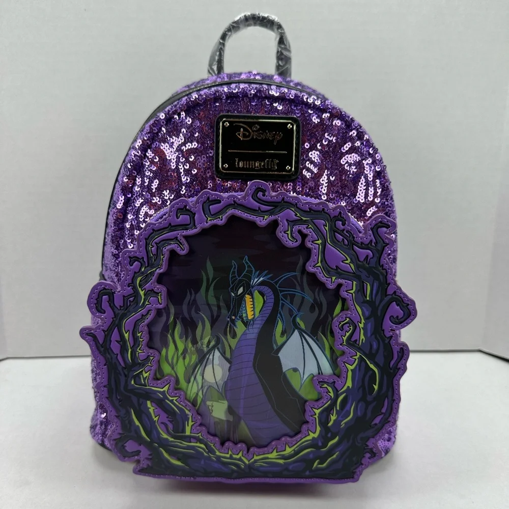 Loungefly Disney Sleeping Beauty Maleficent Lenticular Mini Backpack UK Exc
